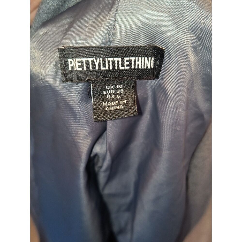 Pretty Little Things Oversized Dad Blazer Charcoal Gray - Picture 5 of 6